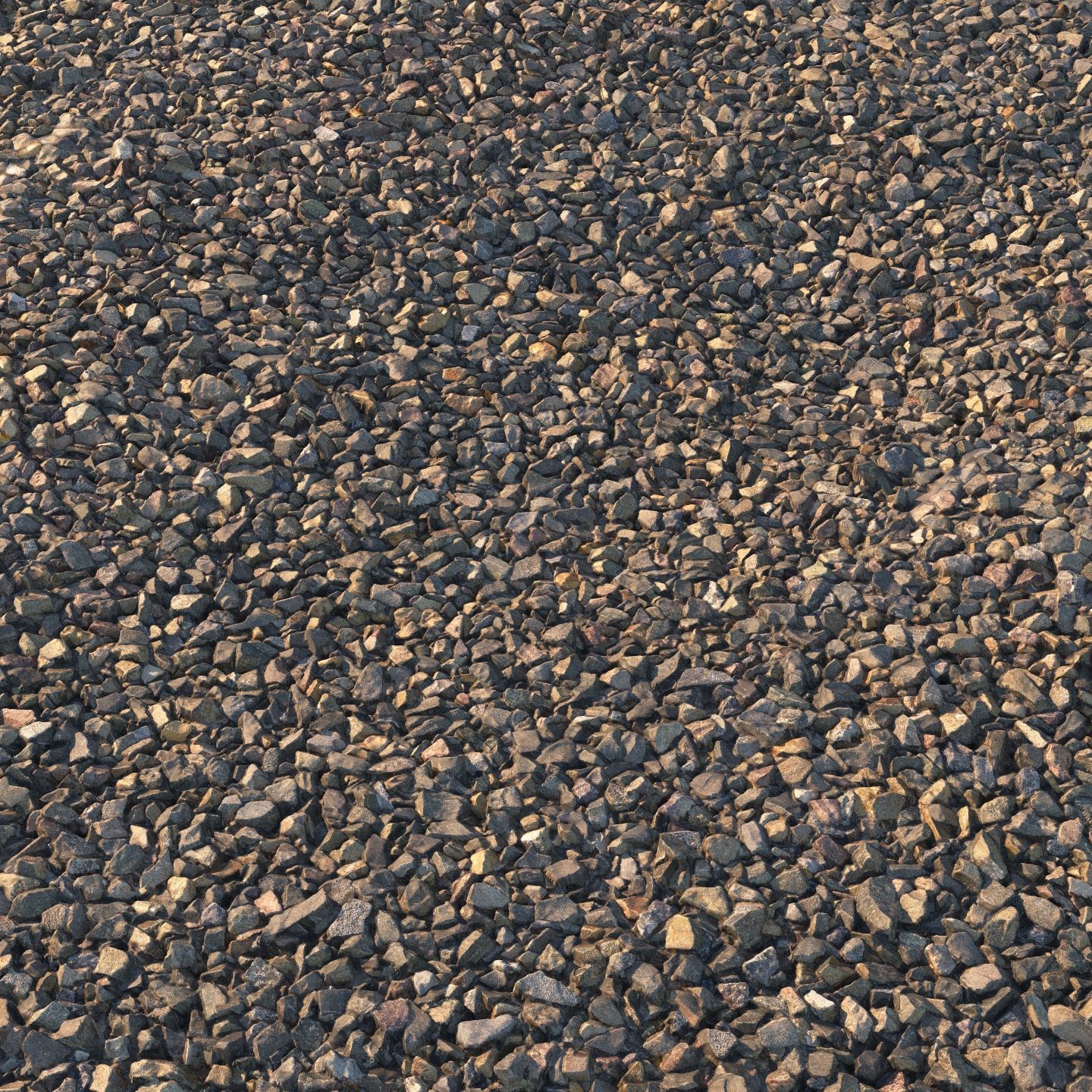 Gravel material 03 3D model_2