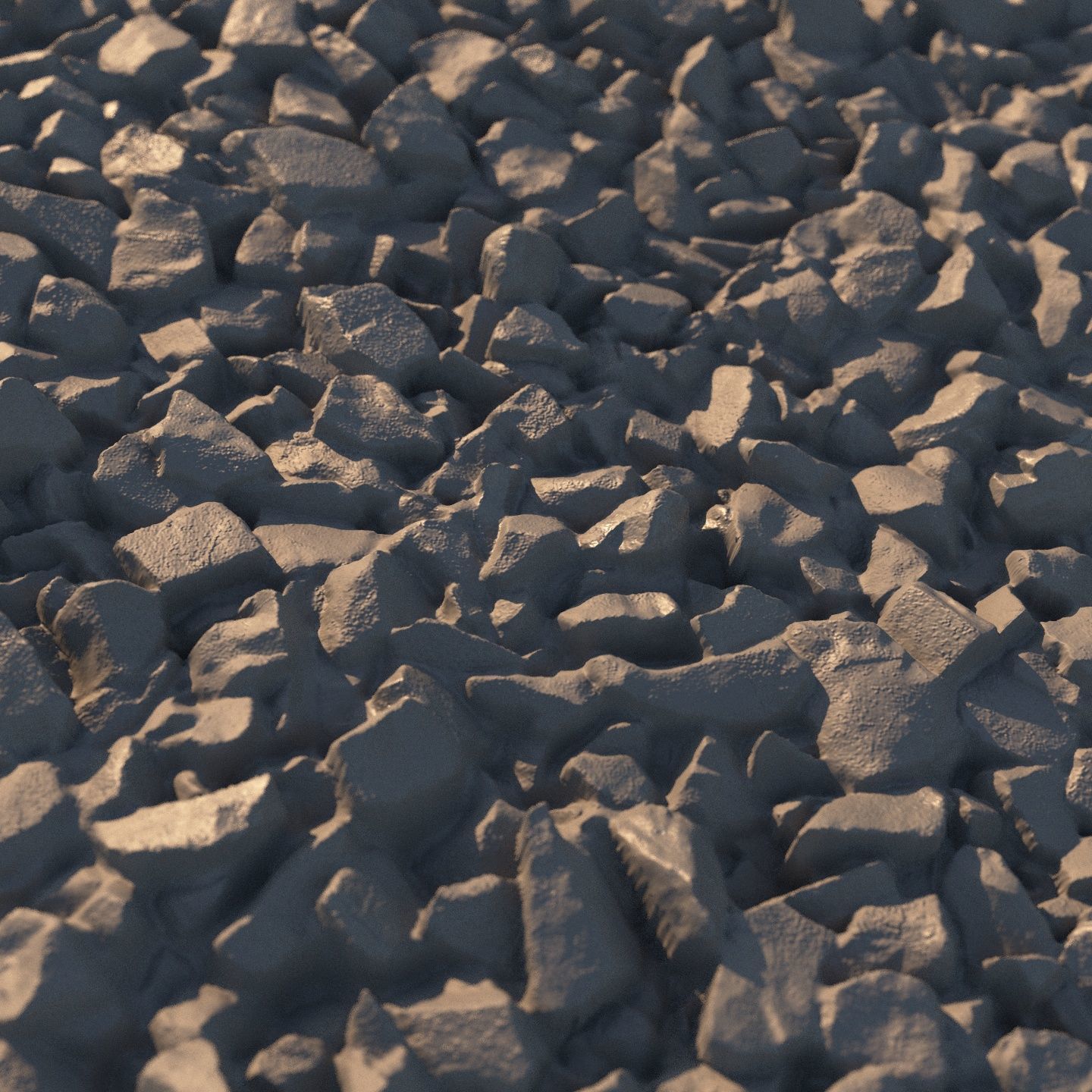Gravel material 03 3D model_4