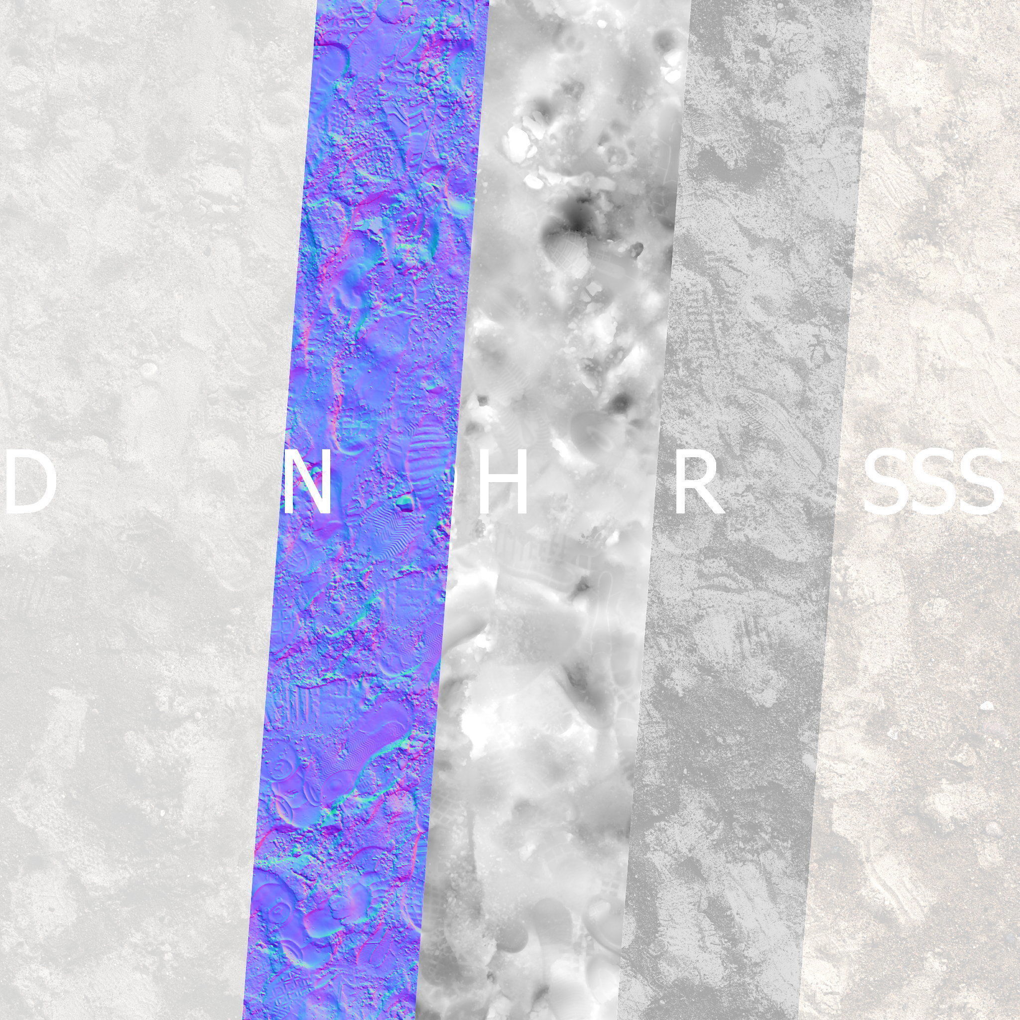 4k seamless material snow square 06 3D model_5