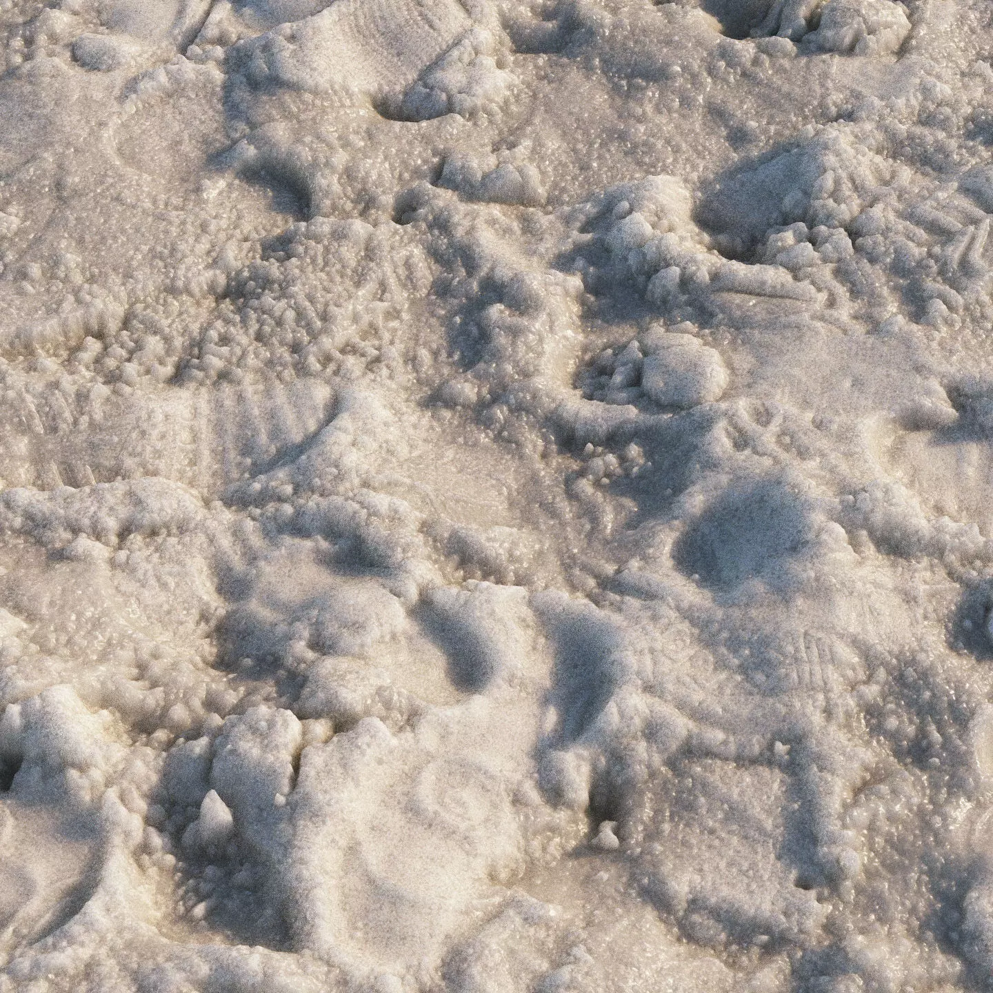 4k seamless material snow square 06 3D model_0