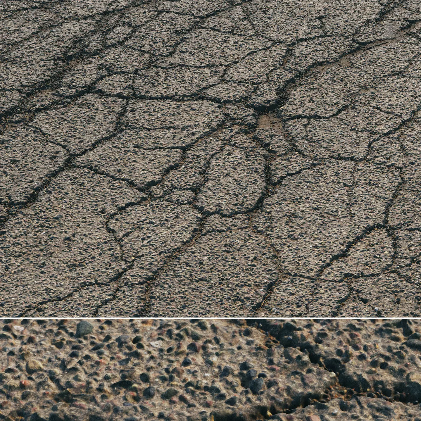 8K material of old asphalt 11 3D model_0