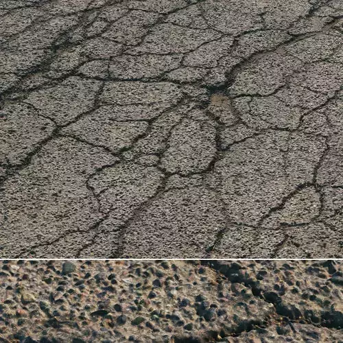 8K material of old asphalt 11 3D model