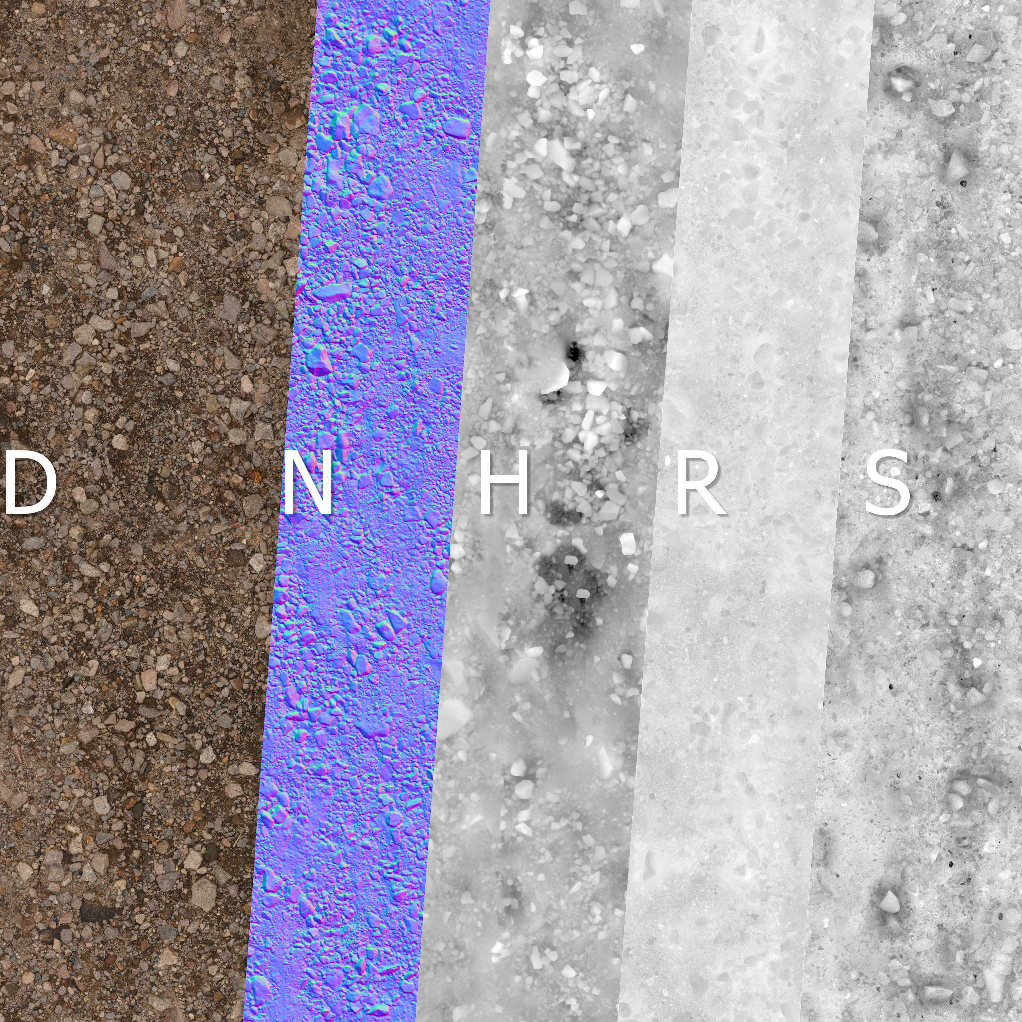 Red gravel material 04 3D model_6