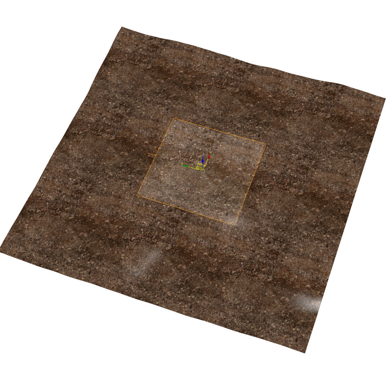 Red gravel material 04 3D model_9