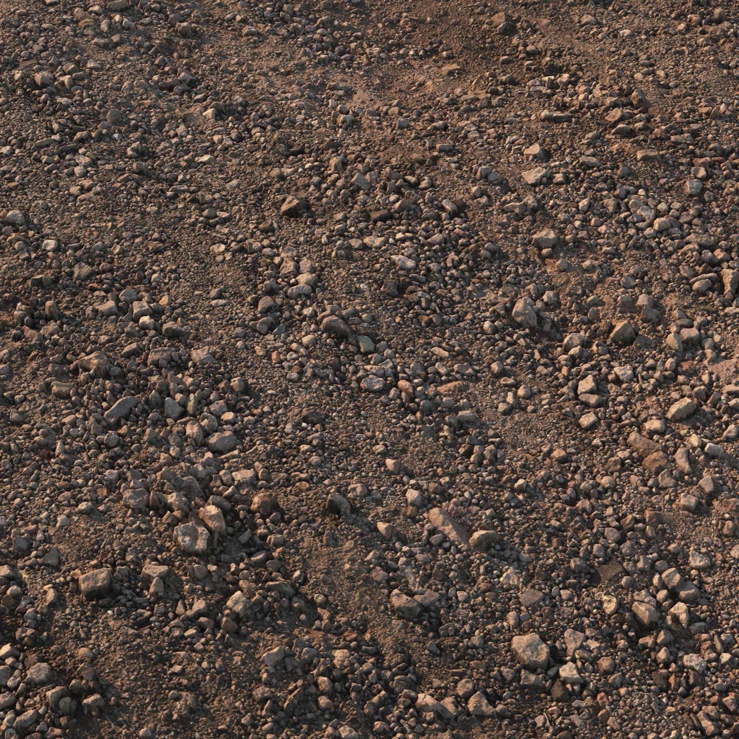 Red gravel material 04 3D model_3
