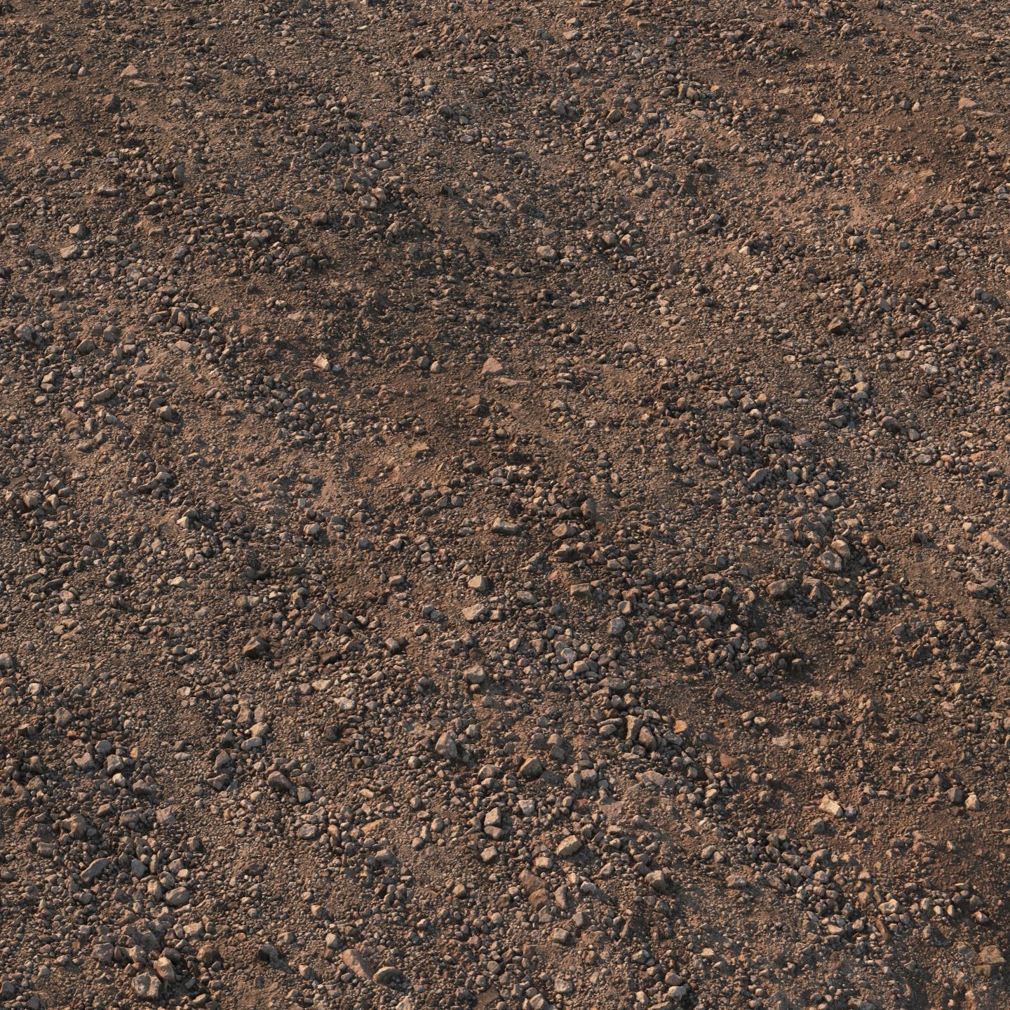 Red gravel material 04 3D model_4