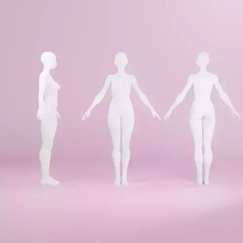 Girl Stylized Basemesh with Topology V5