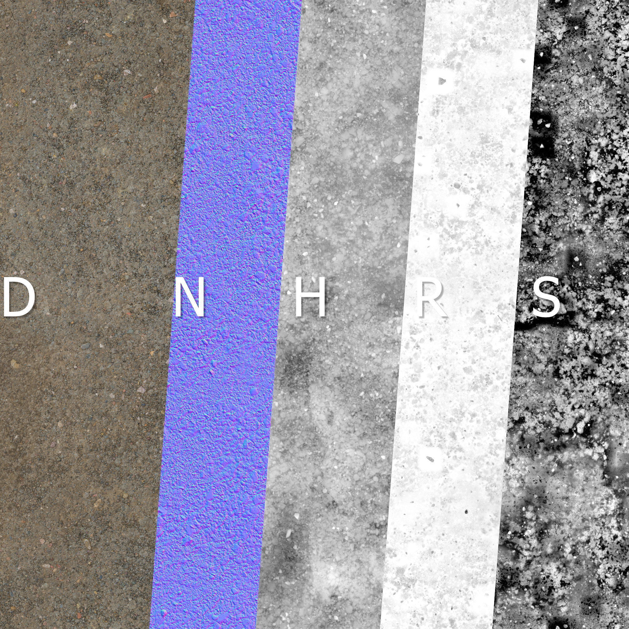 4K material of old asphalt 12 3D model_7