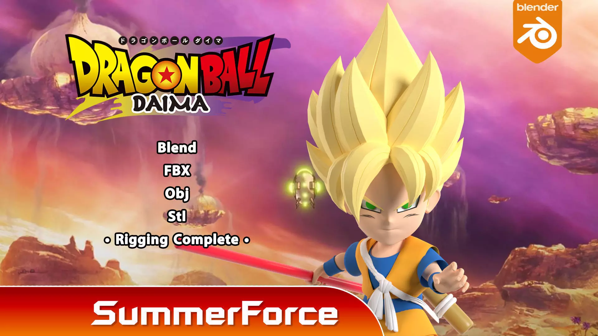 Goku Mini Super Saiyan - Dragonball Daima 3D model_0