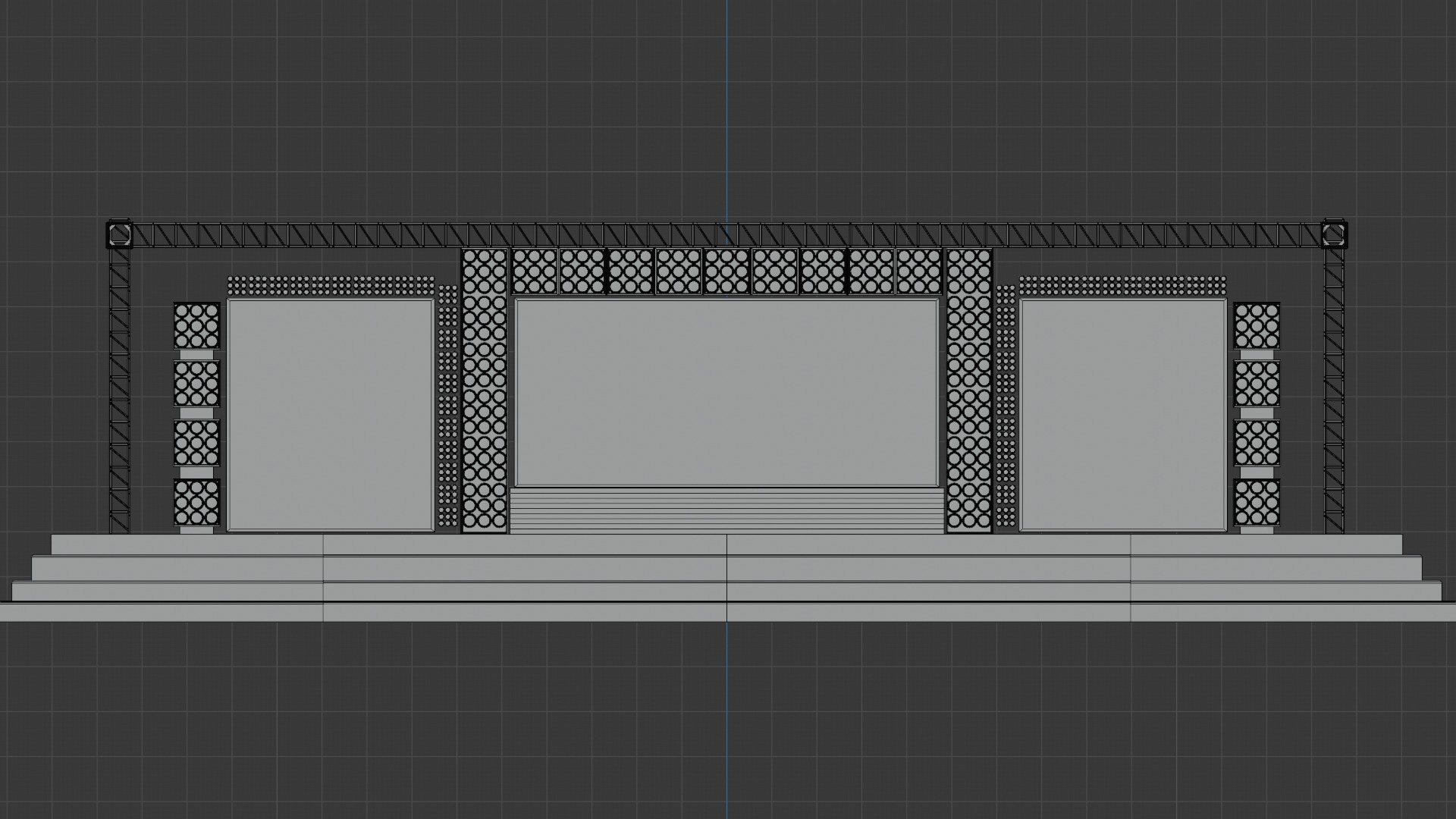 Entertainment Concert Event Stage 3D Model with Lights Setup 3D model_32