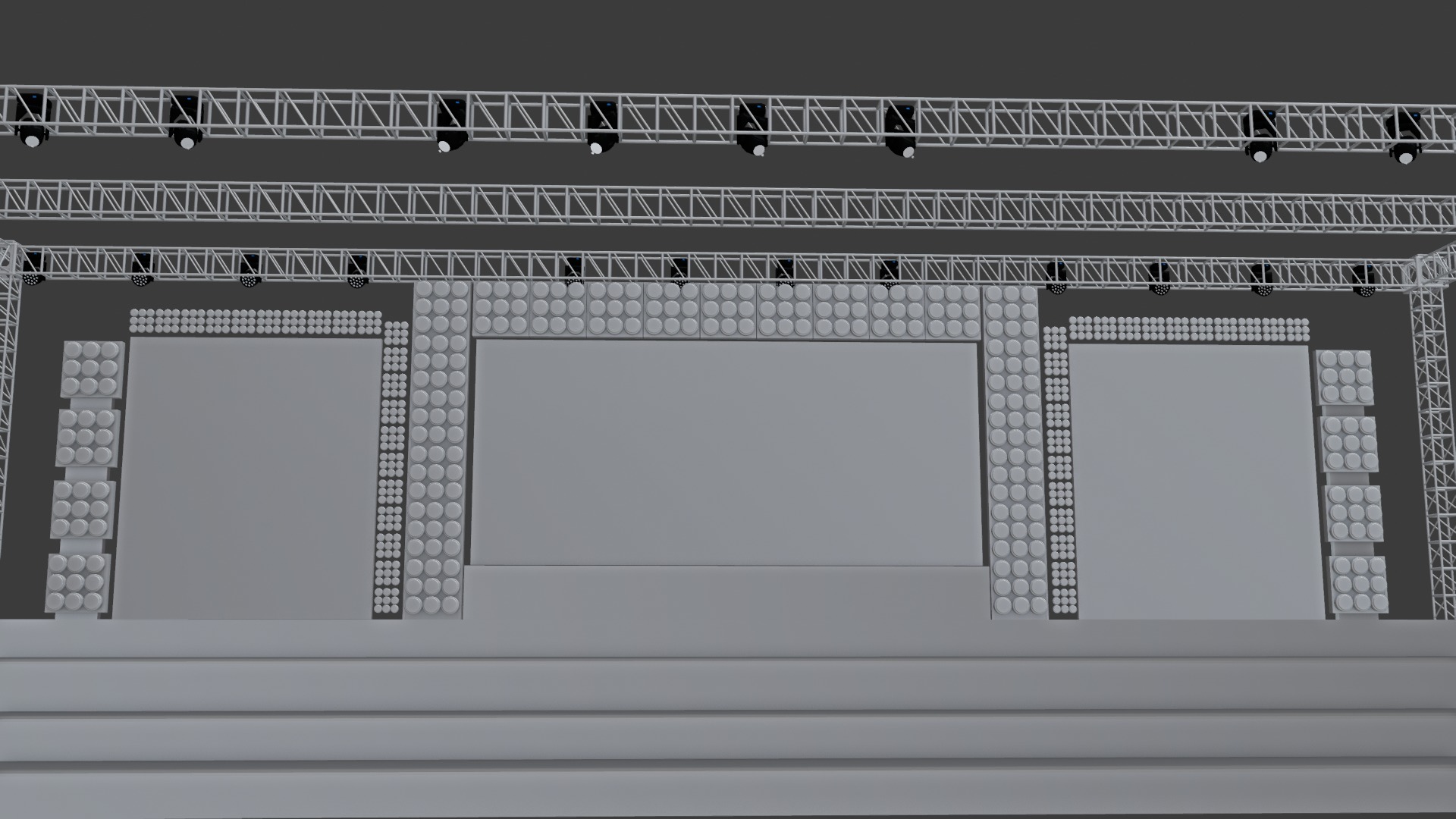 Entertainment Concert Event Stage 3D Model with Lights Setup 3D model_18