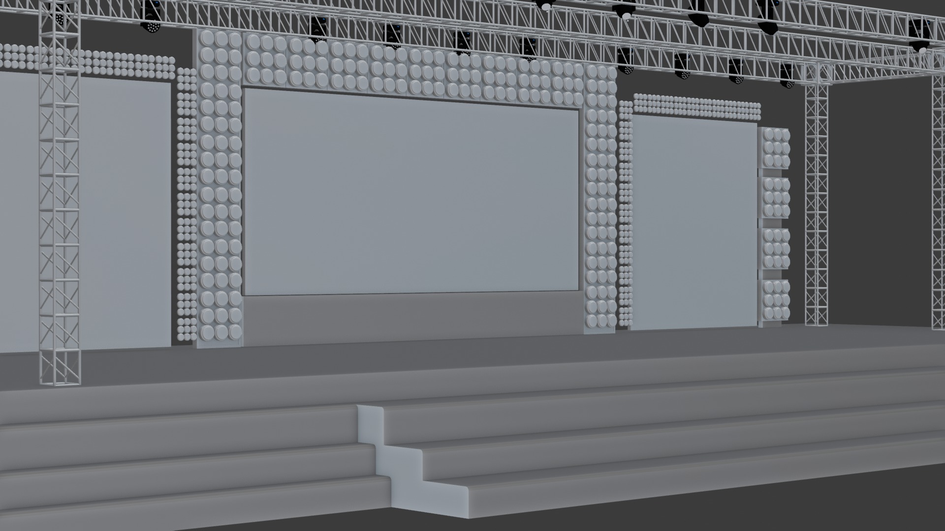 Entertainment Concert Event Stage 3D Model with Lights Setup 3D model_25