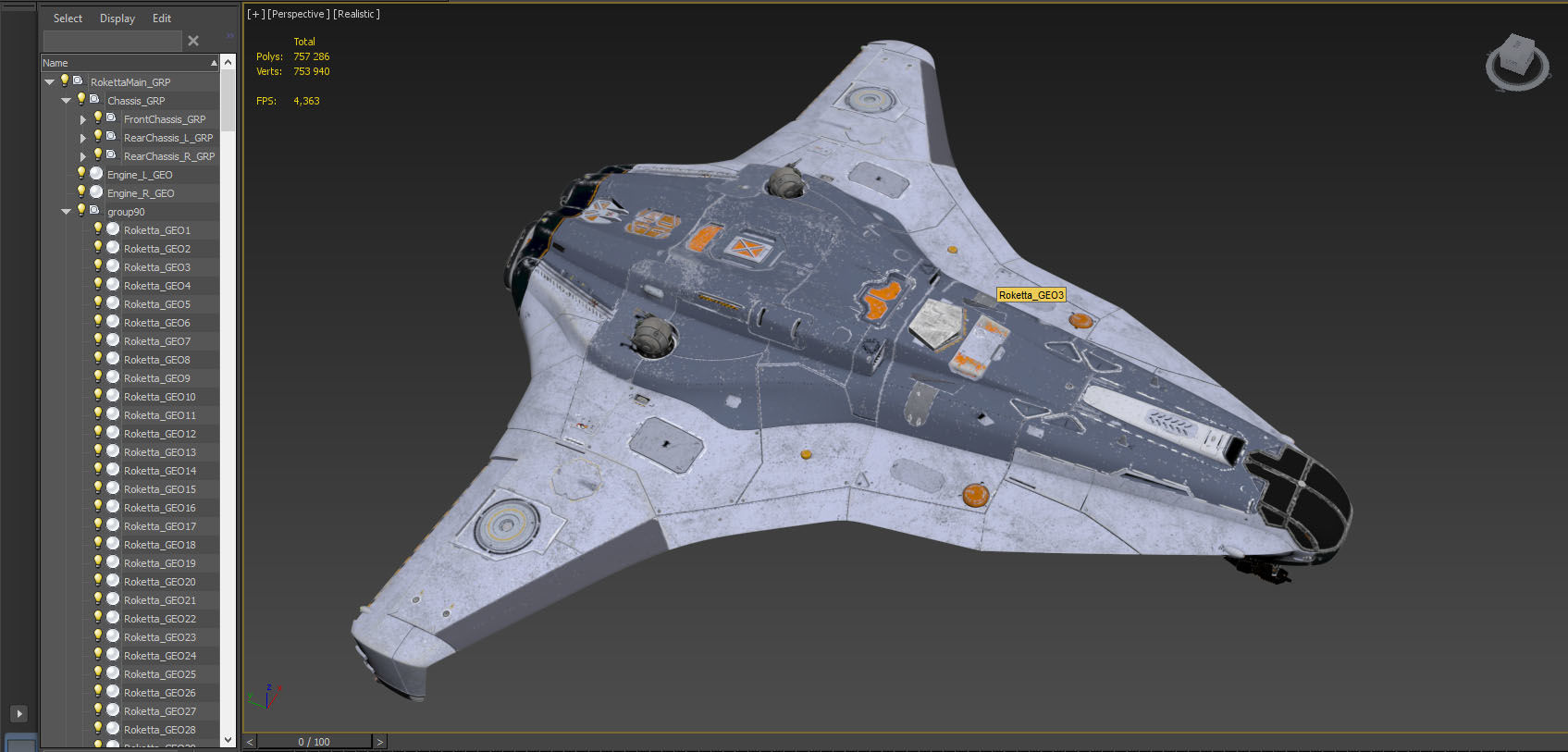 Sci-Fi Spaceship Roxetta 3D model_38