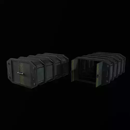 Militaty Container PBR Low-poly 3D model