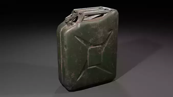 Low Poly Gas Can Jerry Can 4K PBR Game-Ready