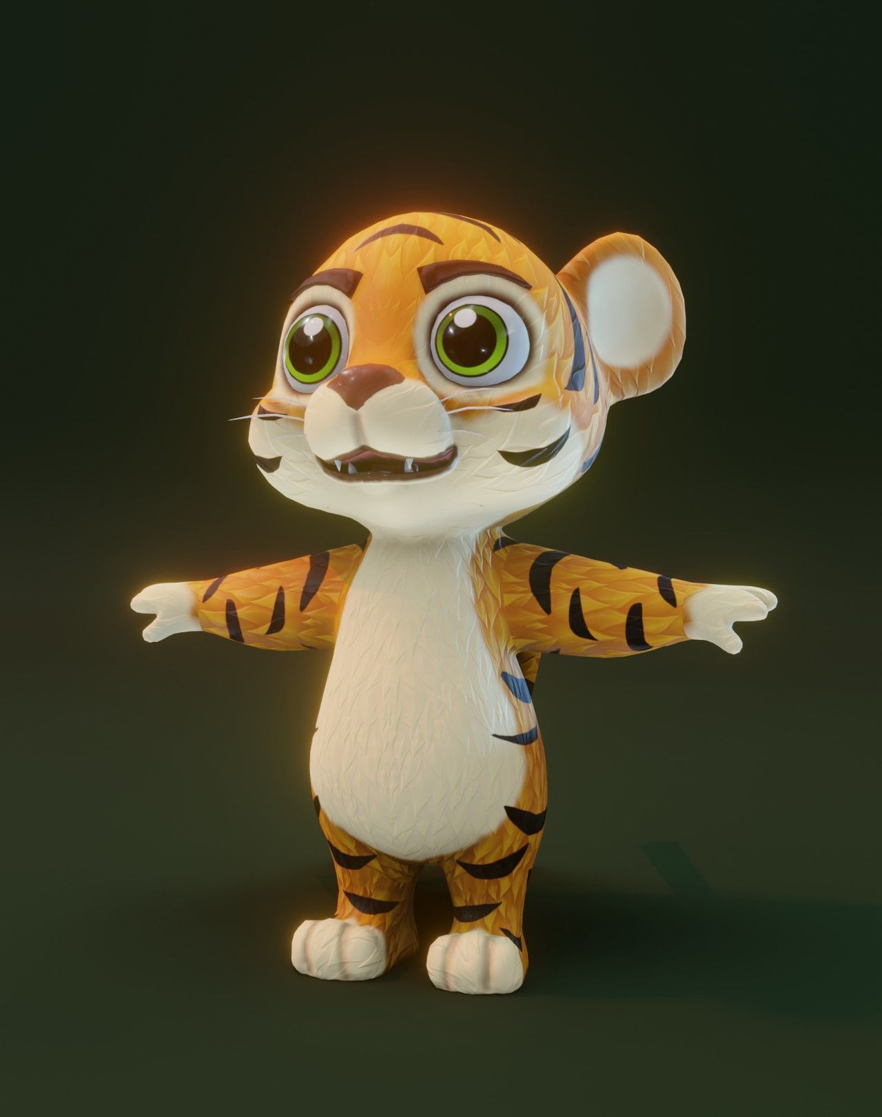 Cartoon Animated Lion and Tiger 3D Model Collection Low-poly 3D model_40