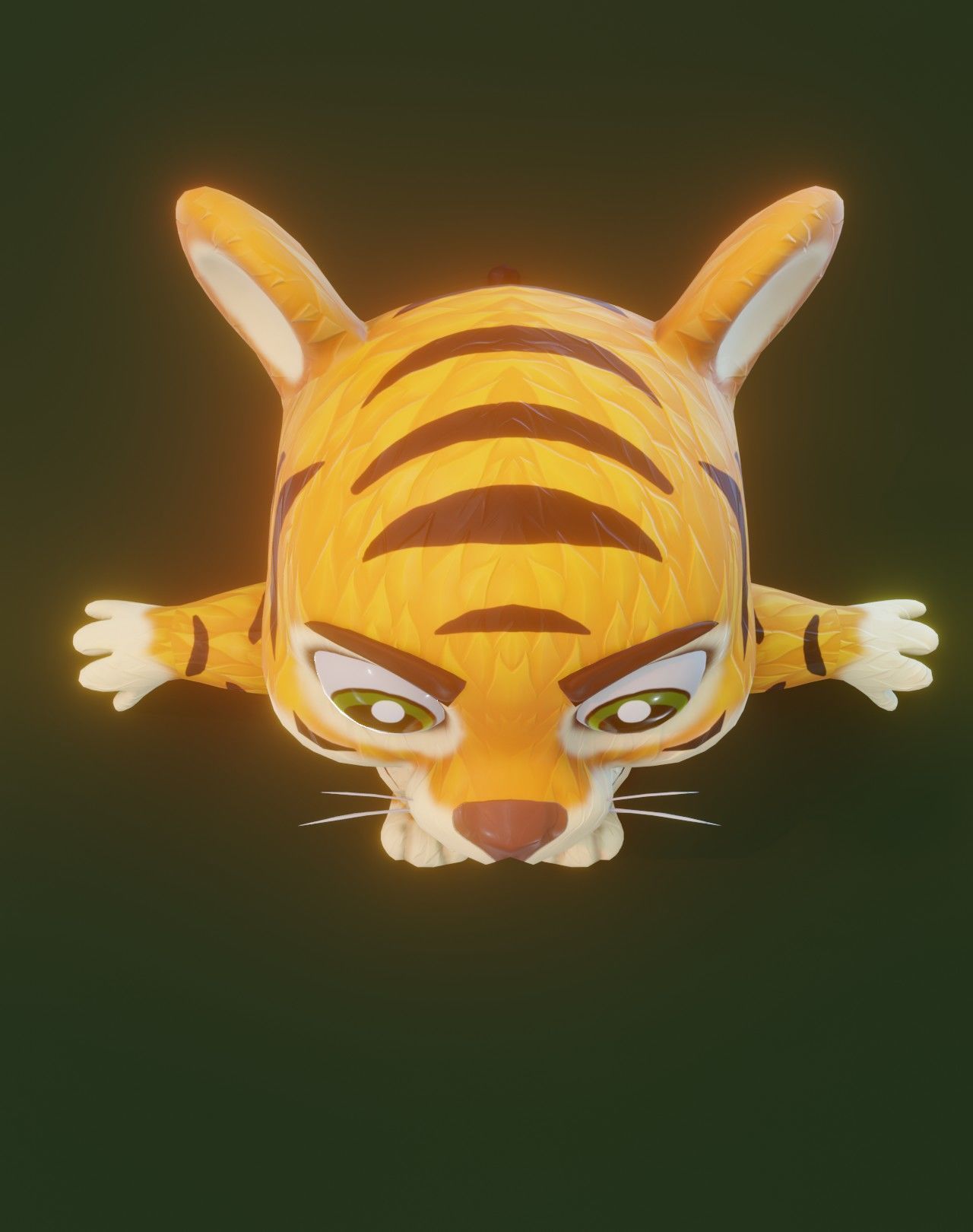Cartoon Animated Lion and Tiger 3D Model Collection Low-poly 3D model_31