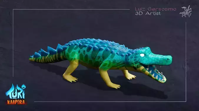 Spiritual Aligator Low-poly 3D model