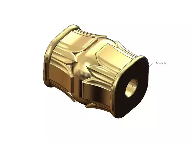 Square Lotus bead spacer pendant and bracelet charm