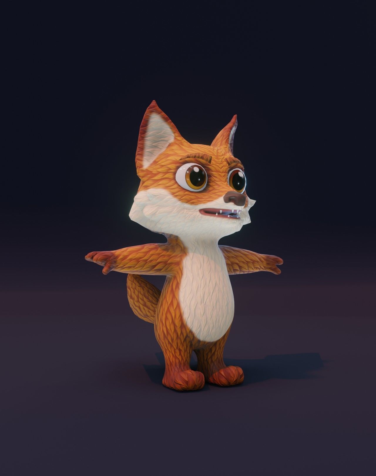 Cartoon Animated Wolf and Fox 3D Model Collection Low-poly 3D model_14