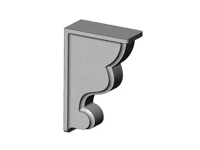 Stepped carving wall shelf bracket and corbel