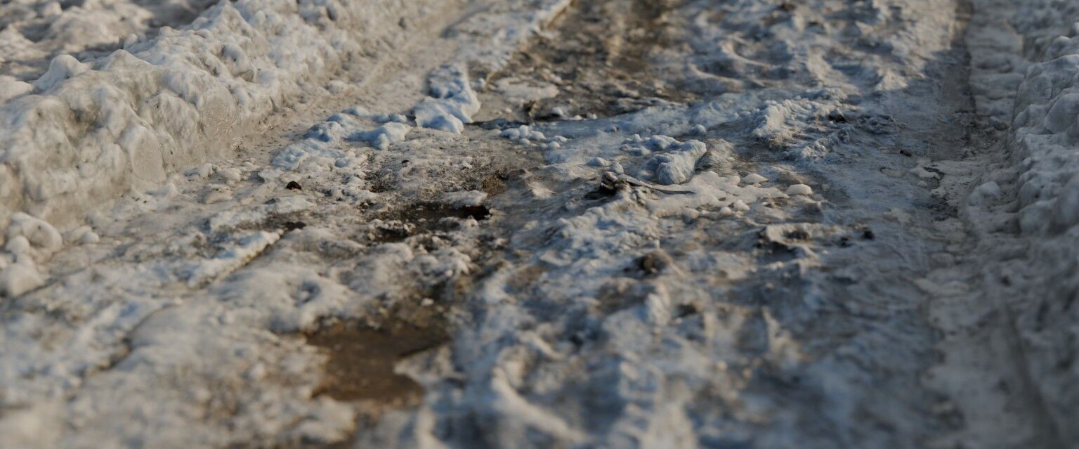 27 HQ Scans of dirty city snow ground cover 3D model_12