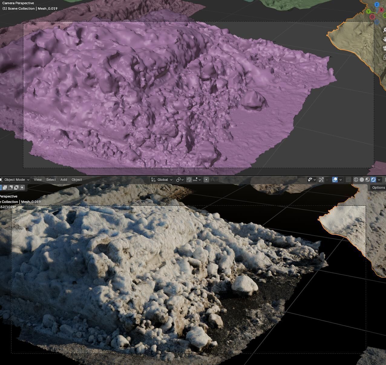 27 HQ Scans of dirty city snow ground cover 3D model_7