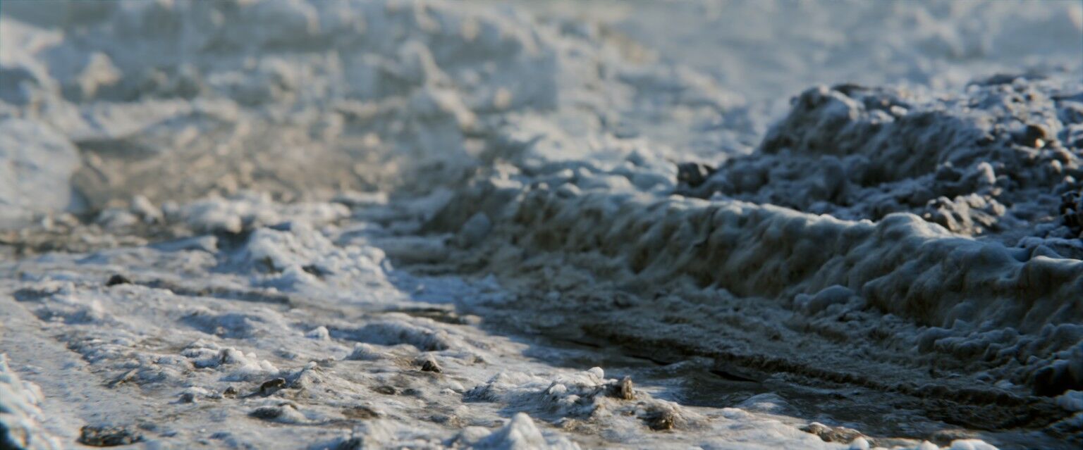 27 HQ Scans of dirty city snow ground cover 3D model_1