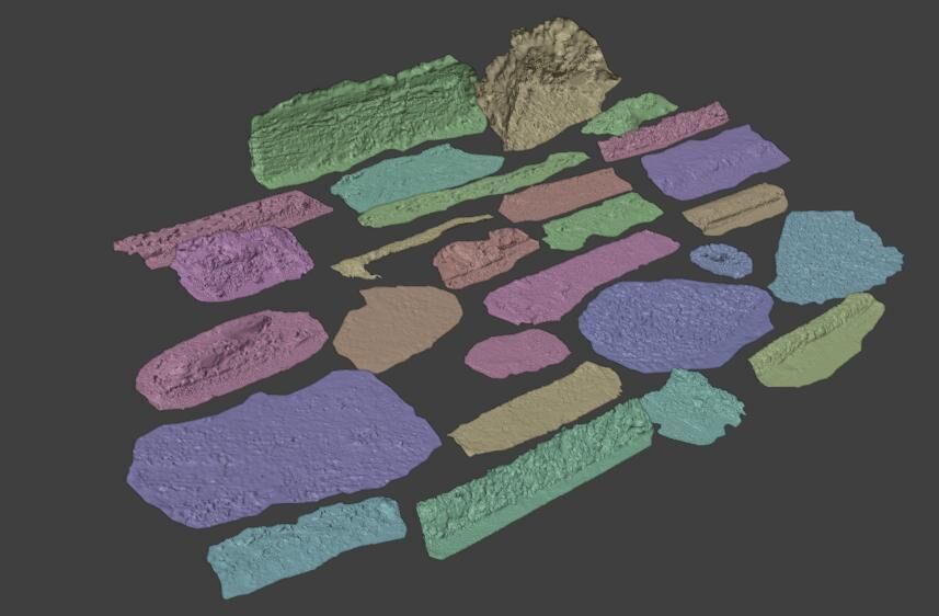 27 HQ Scans of dirty city snow ground cover 3D model_4