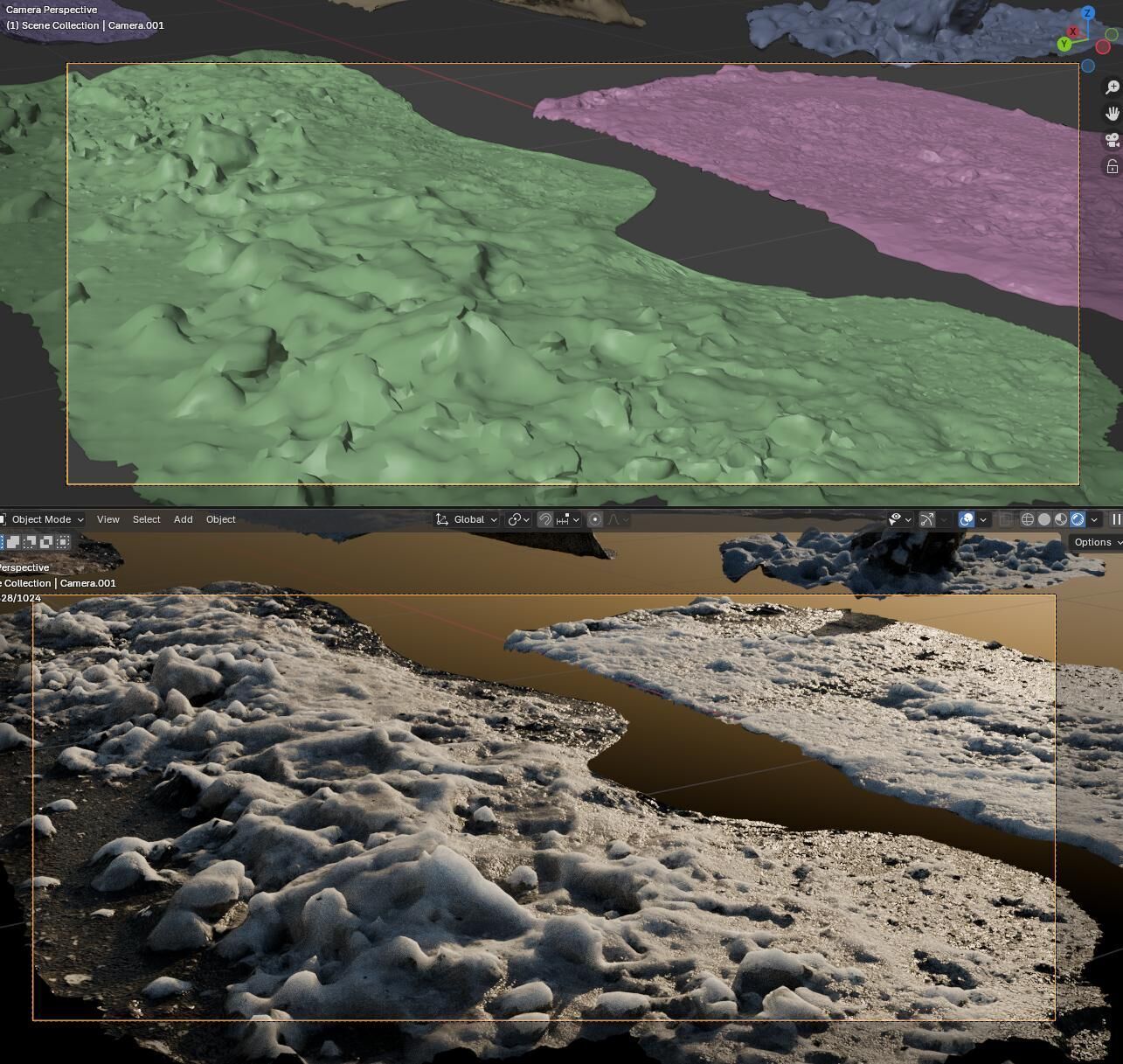 27 HQ Scans of dirty city snow ground cover 3D model_6