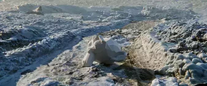 27 HQ Scans of dirty city snow ground cover  3D model