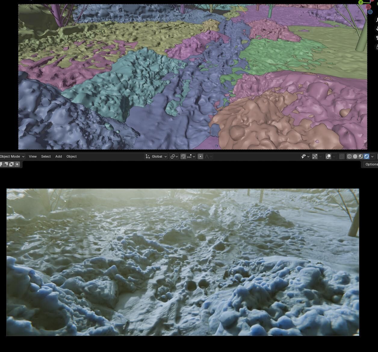 27 HQ Scans of dirty city snow ground cover 3D model_3