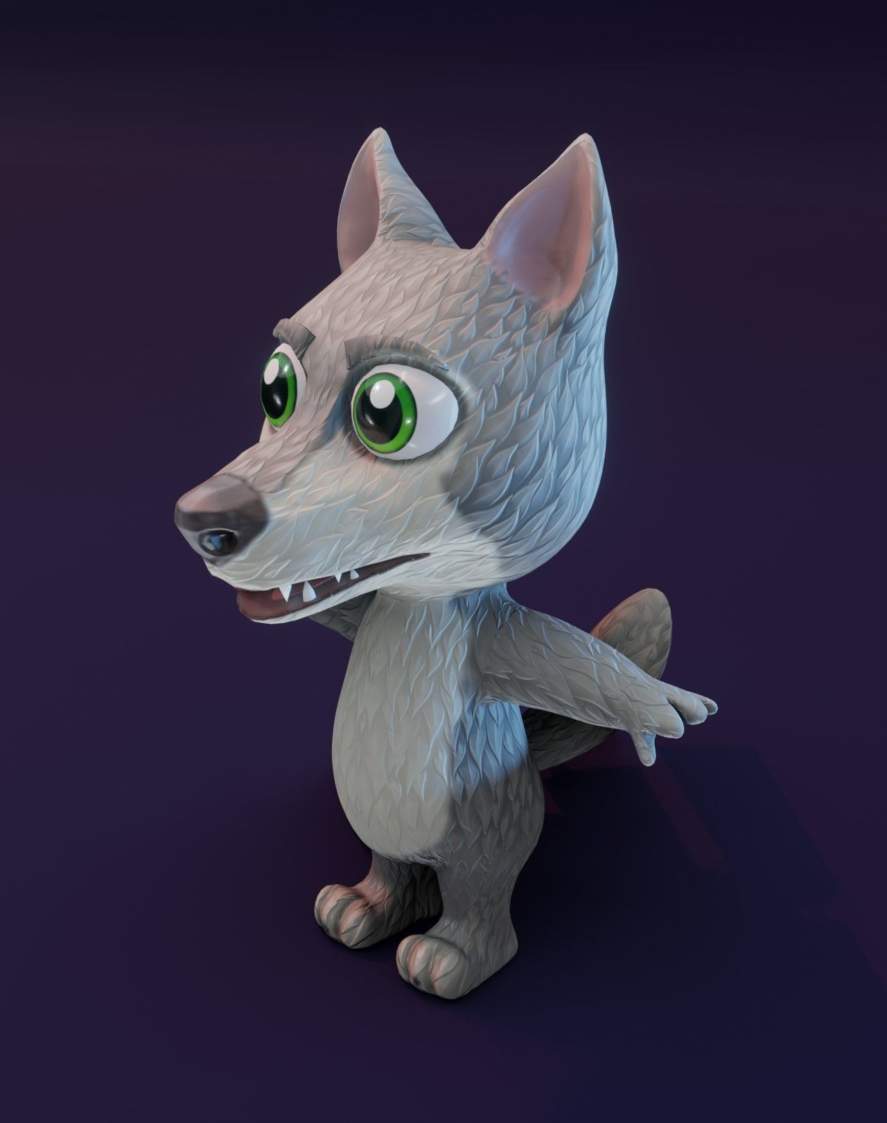 Cartoon Animated Owl and Wolf 3D Model Collection Low-poly 3D model_31