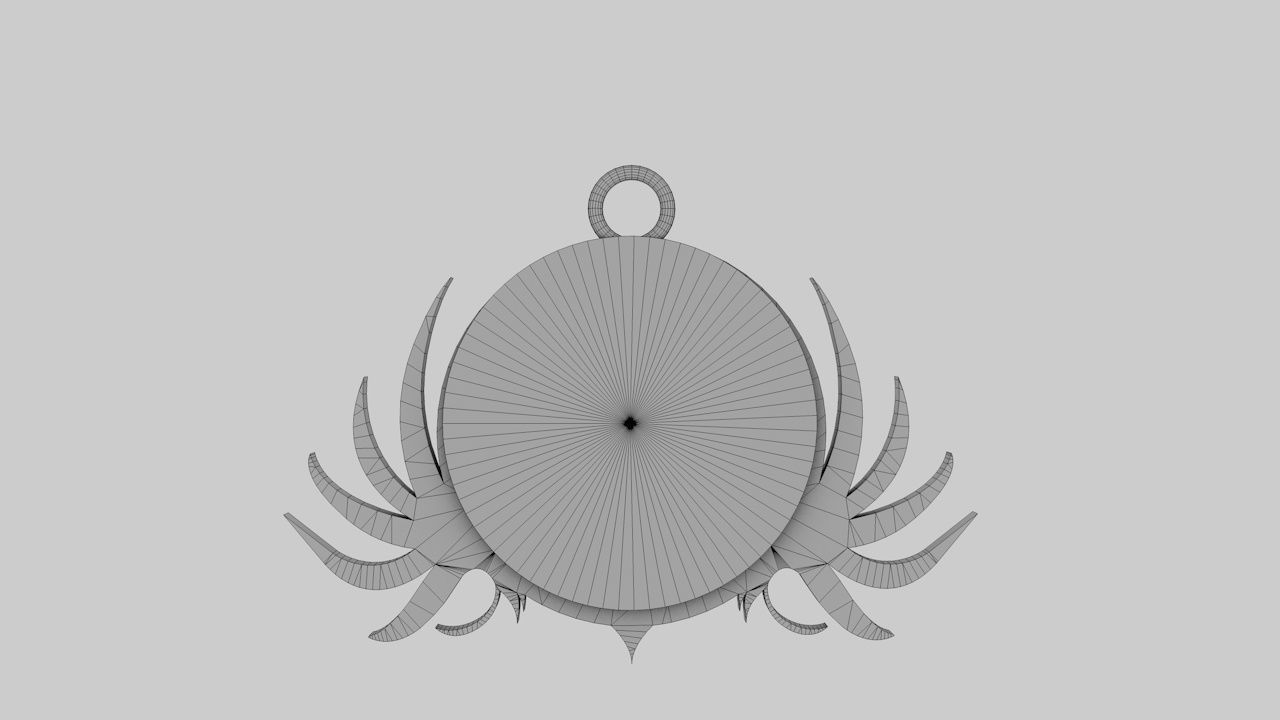  lion pendant 3D print model Low-poly 3D model_24