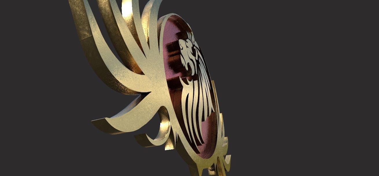  lion pendant 3D print model Low-poly 3D model_14