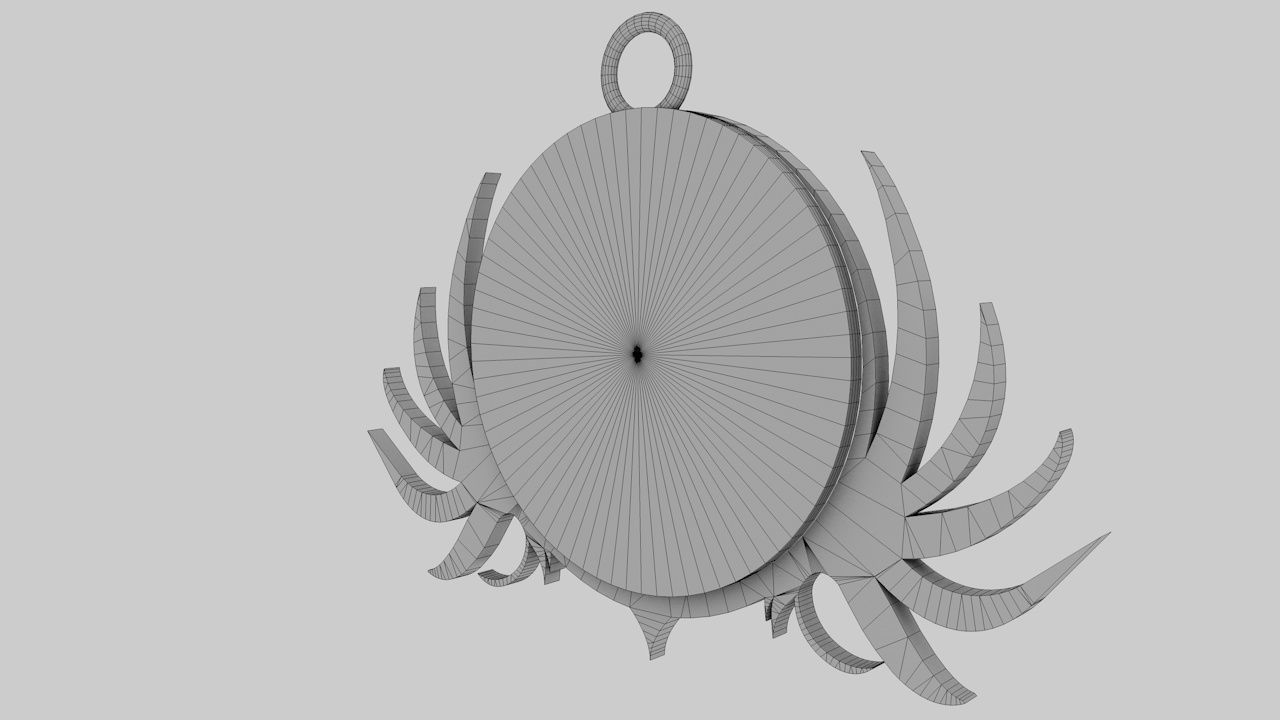  lion pendant 3D print model Low-poly 3D model_20