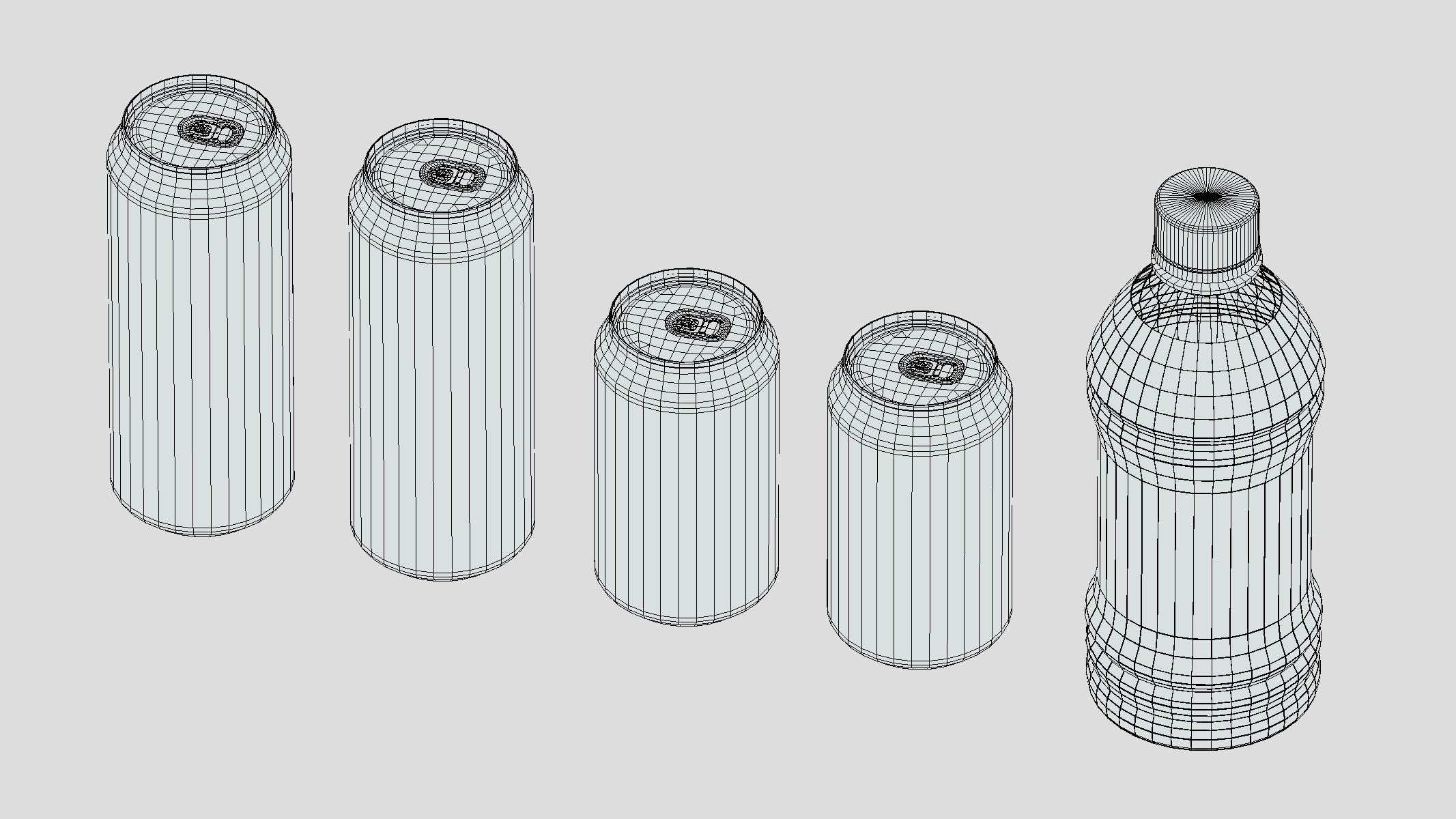 Power Energy Drink Low Poly Low-poly 3D model_9