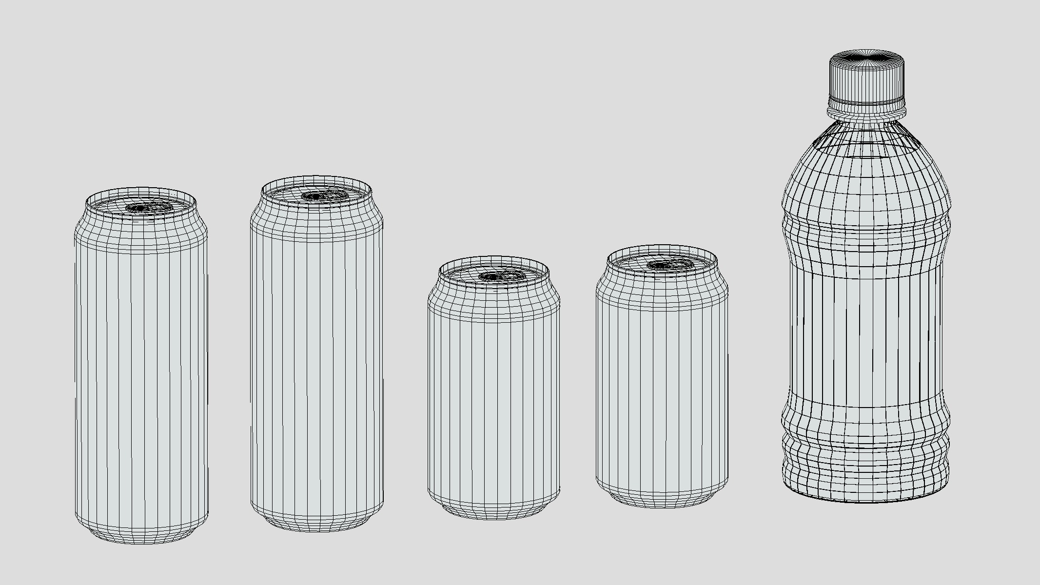 Power Energy Drink Low Poly Low-poly 3D model_7