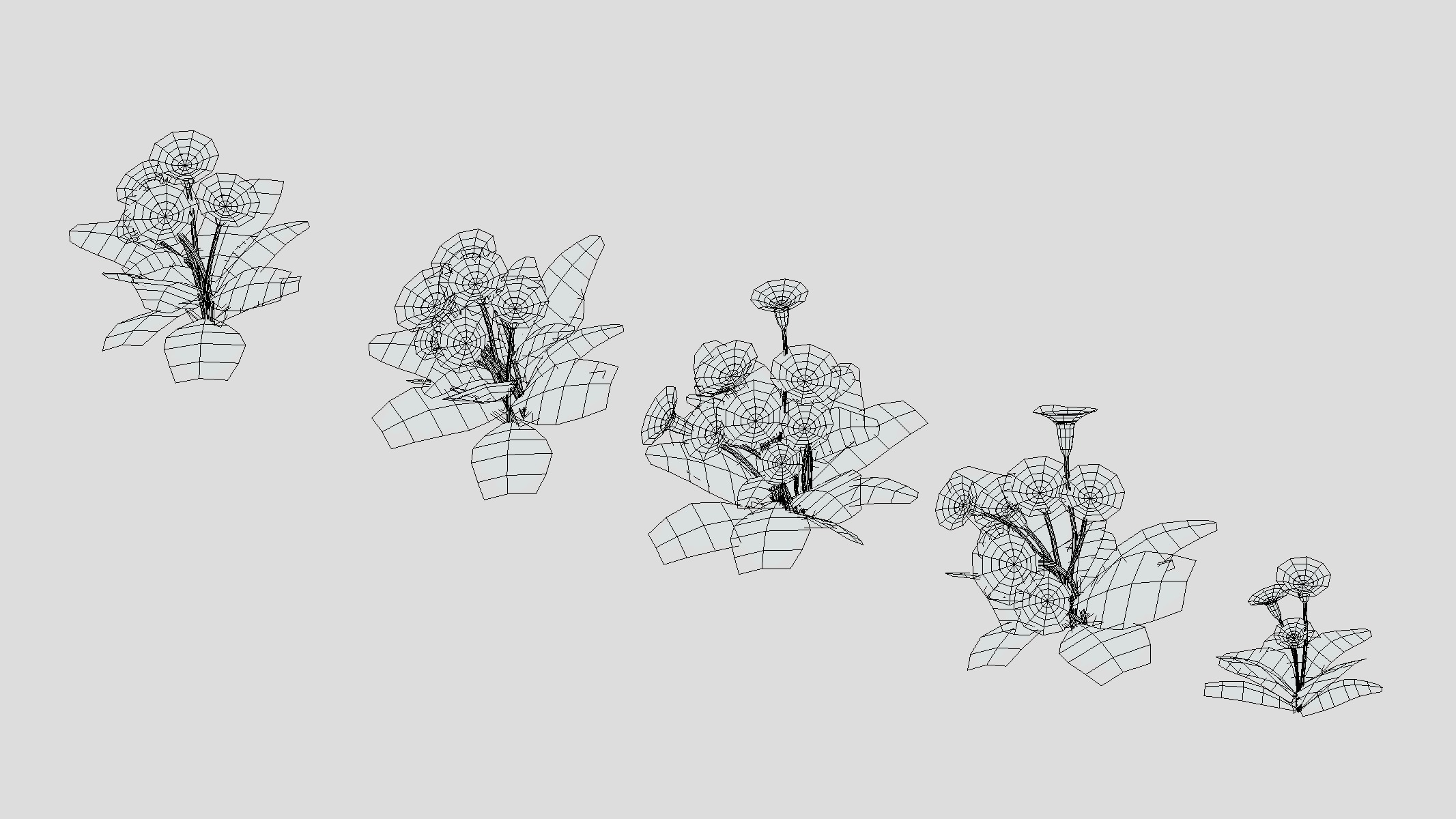 Primerose Flower Low Poly Low-poly 3D model_9