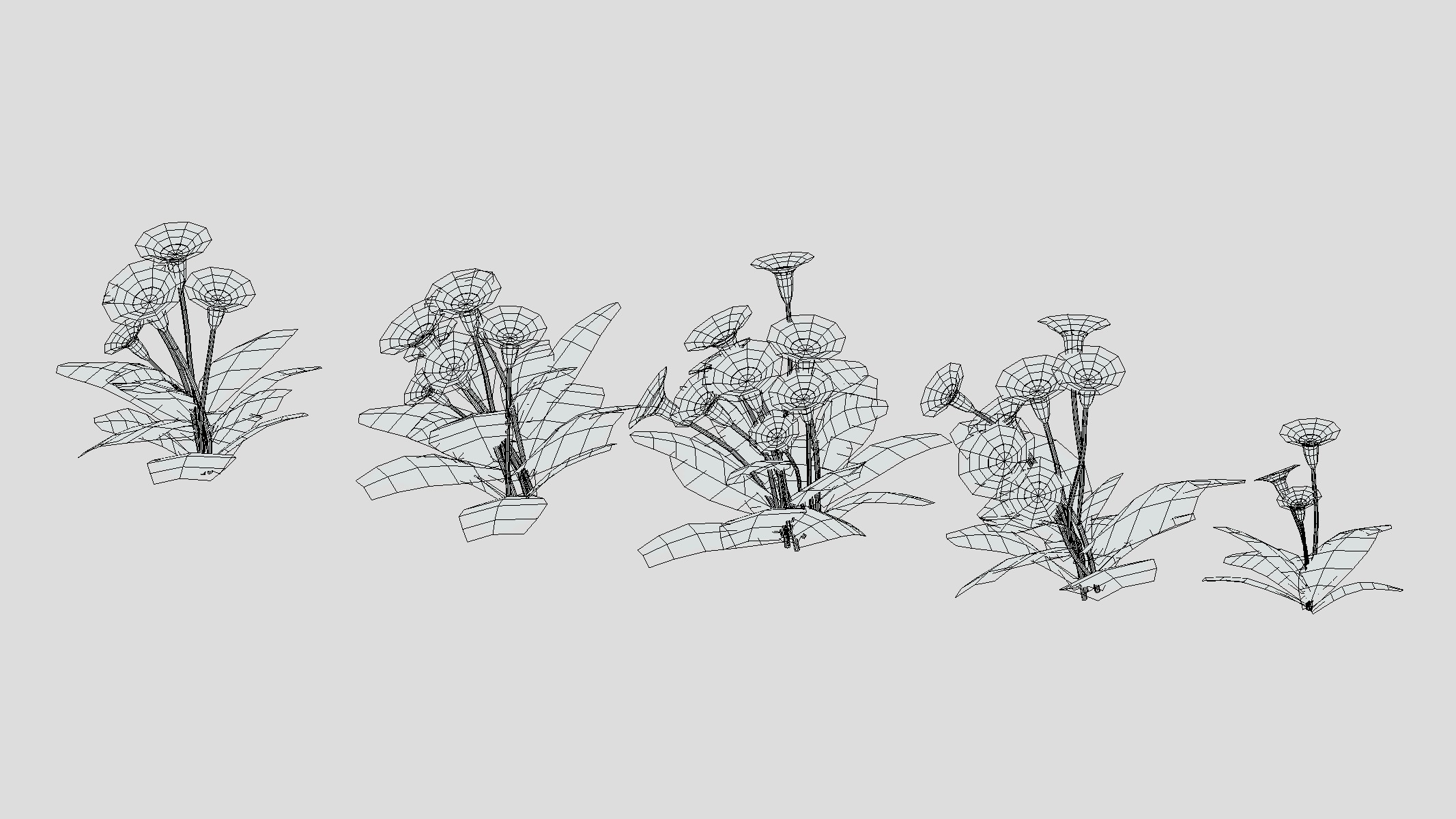 Primerose Flower Low Poly Low-poly 3D model_7