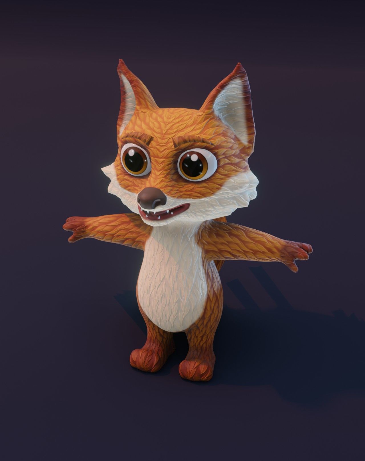 Cartoon Animated Rabbit and Fox 3D Model Collection Low-poly 3D model_3