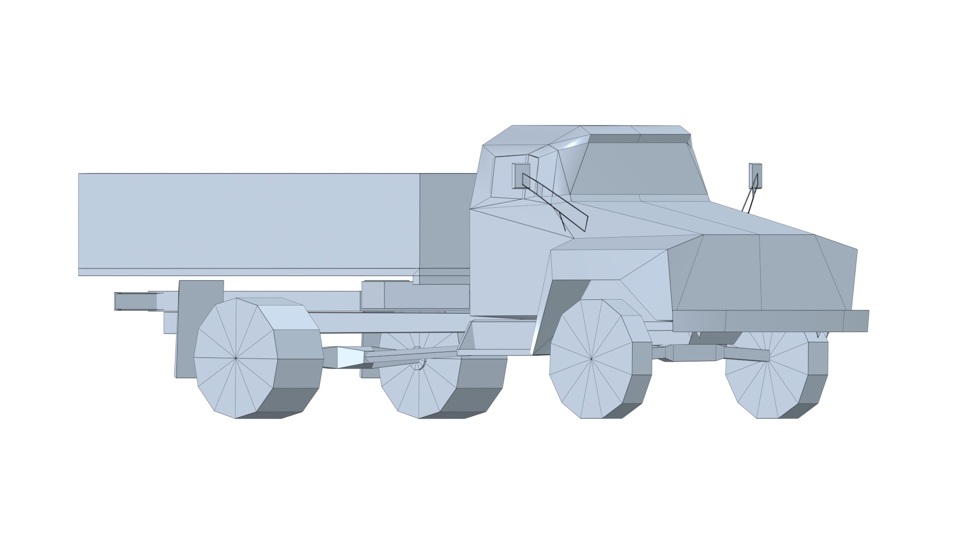 Asset - Army - Zil 130 - 3D MODEL Low-poly 3D model Low-poly 3D model_71