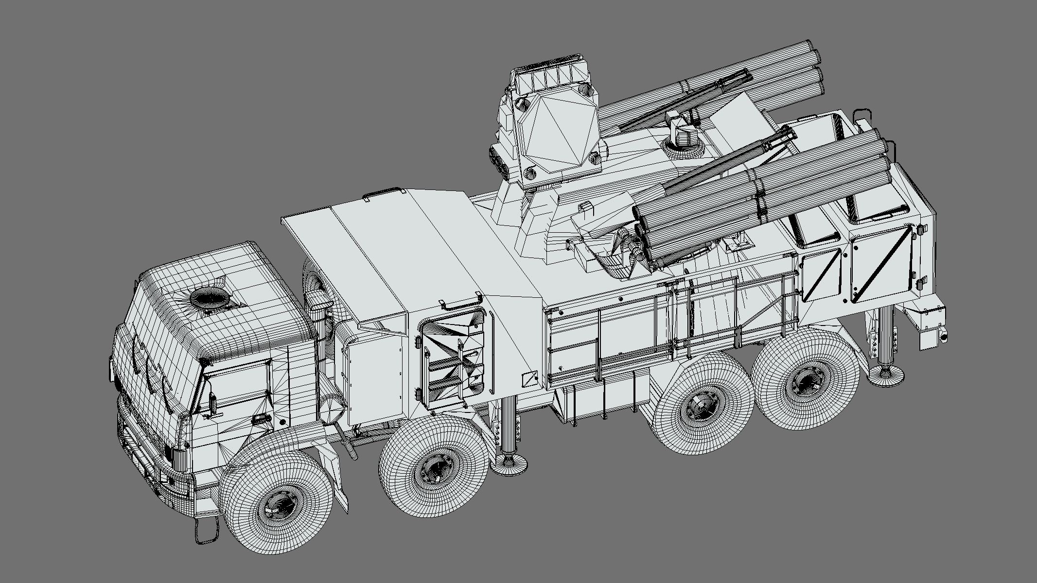 SA 22 Pantsir S1 Low Poly Low-poly 3D model_7