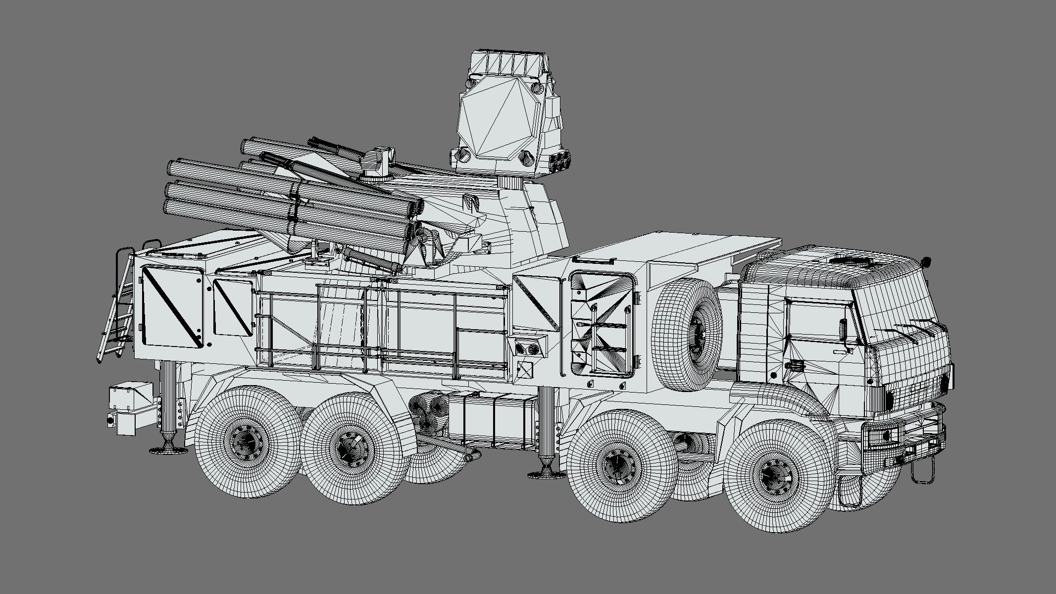 SA 22 Pantsir S1 Low Poly Low-poly 3D model_1