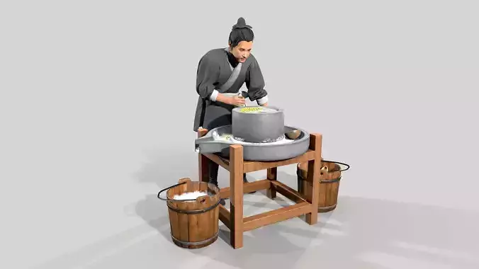 farmer avatar Low-poly 3D model