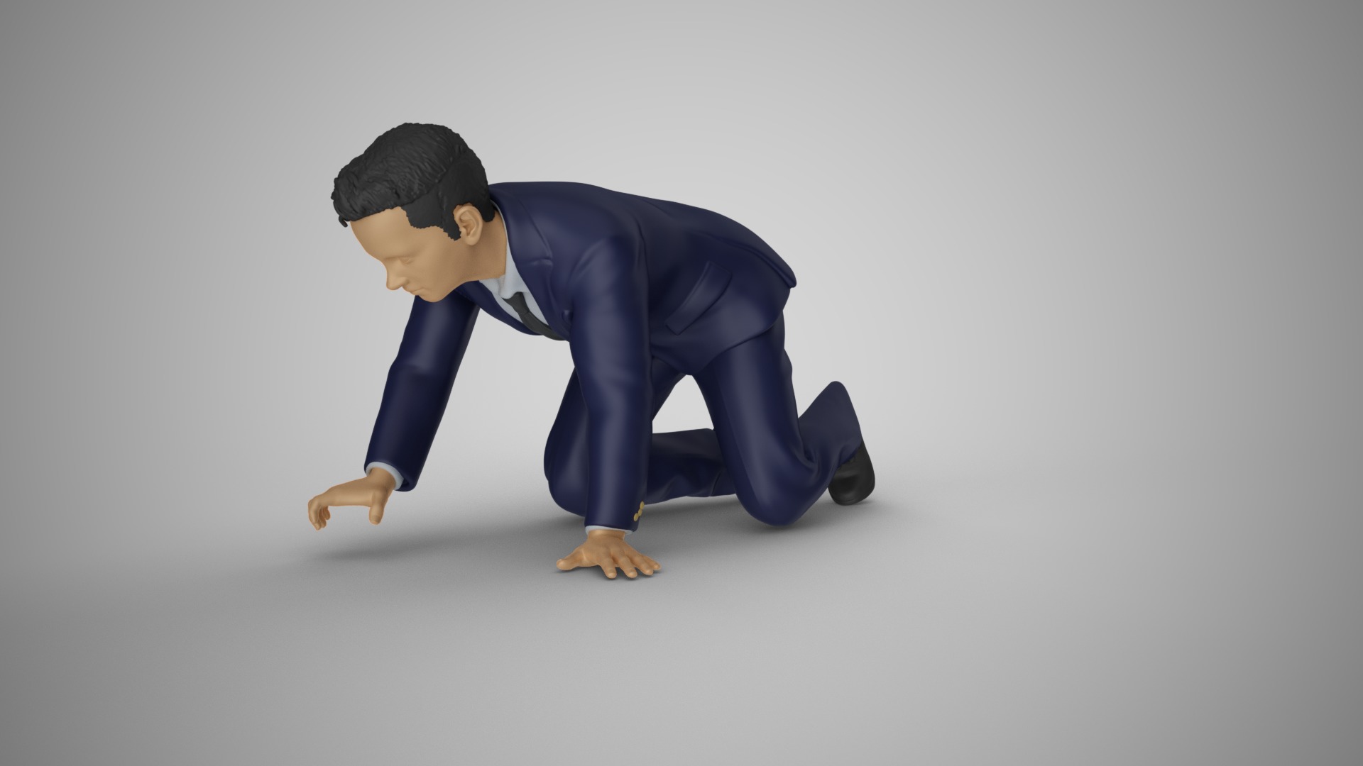 Man Looking for Something 3D print model_9