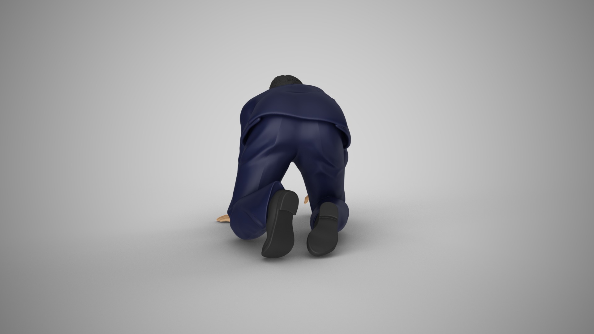 Man Looking for Something 3D print model_6