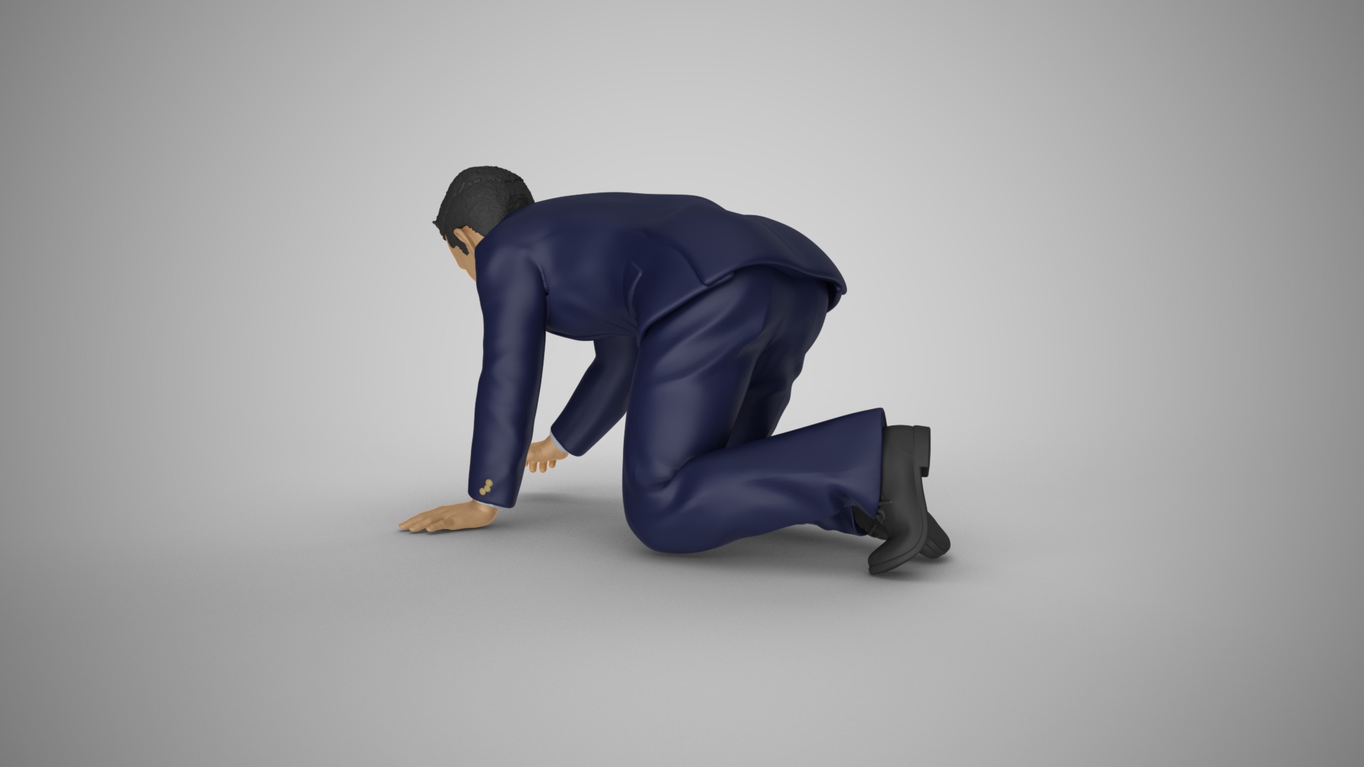 Man Looking for Something 3D print model_7