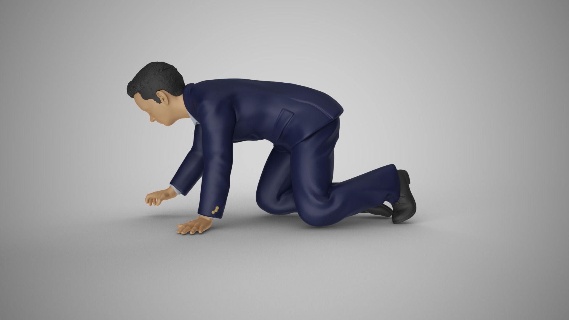 Man Looking for Something 3D print model_8