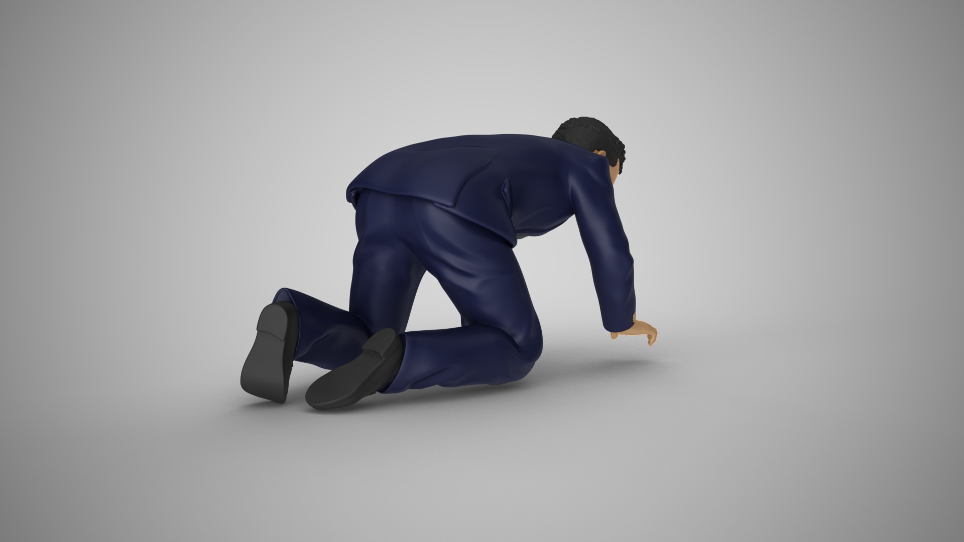 Man Looking for Something 3D print model_5